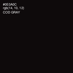 #0E0A0C - Cod Gray Color Image